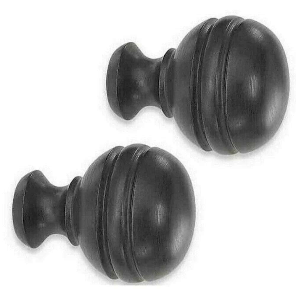 Cambria Classic Orbit Curtain Rod Finials in Oil Rubbed Bronze Set of 2 Metal